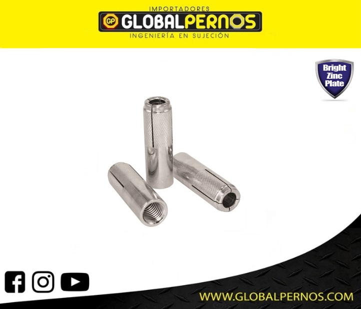 Taco de Expansión Anclaje  (Drop-In) Galvanizado
