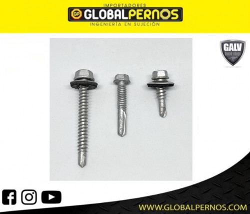 Tornillo Autoperforente Acabado RUSPERT (Galvanizado Caliente) con Arandela Inoxidable 