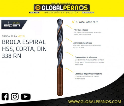 Broca Hss Metal -Madera "SPRINT MASTER"