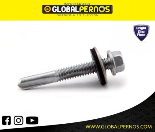 Tornillo Autoperforante C/Hex Galvanizado Punta 5