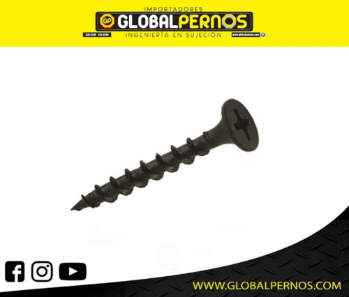 Tornillo Aglomerado Negro No. 8 (DRYWALL)