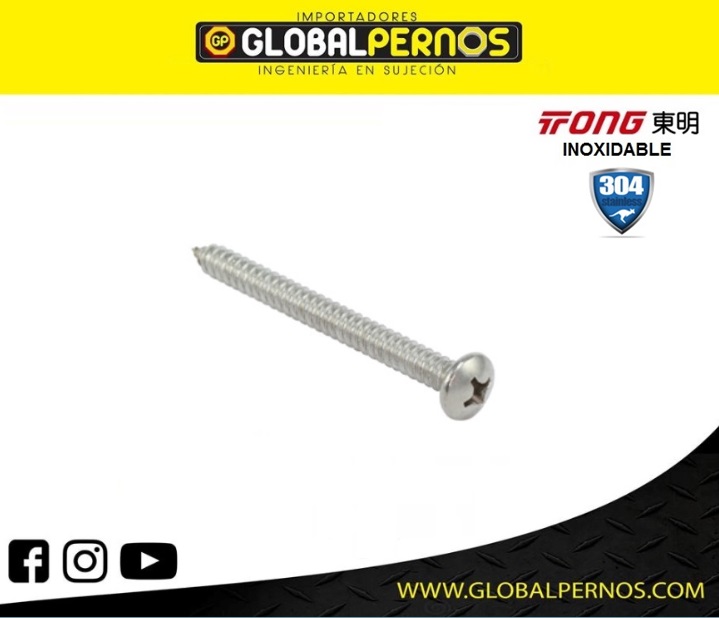 Tornillo Autorr C/Cilindrica Inox