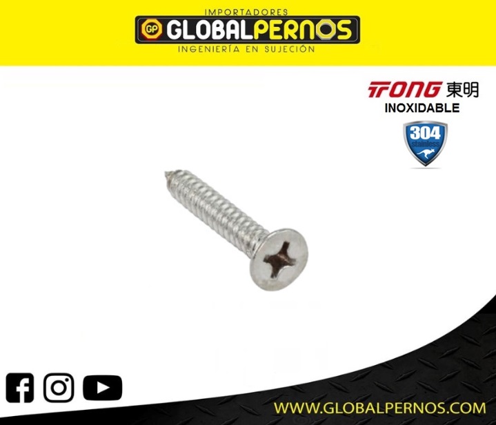 Tornillo Autorr C/Avellanada Inox