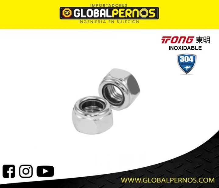 Tuerca Seguridad Nylon Inox (304) UNC